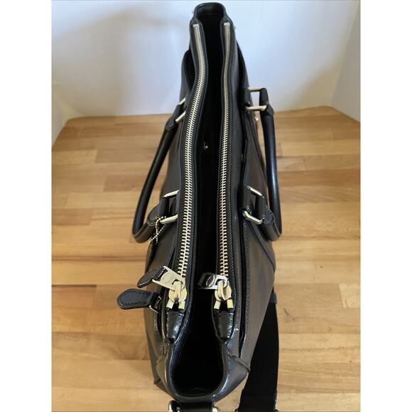 COACH Black Leather Metropolitan 2 Way Business Bag 71695 Academia Messenger - Picture 5 of 16